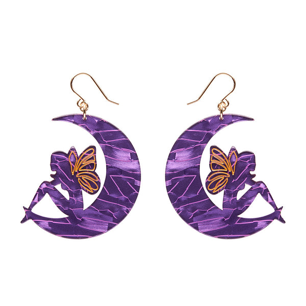 Erstwilder - Fairy Moon Drop Essential Earrings - Purple