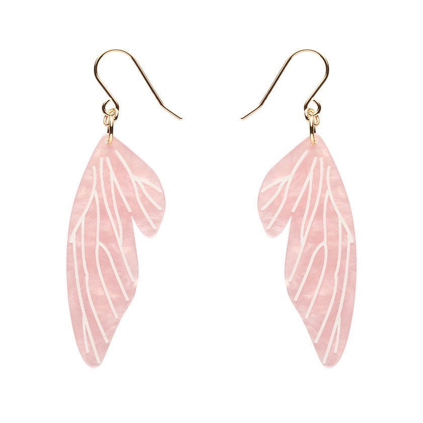 Erstwilder - Fairy Wing Drop Essential Earrings - Pink