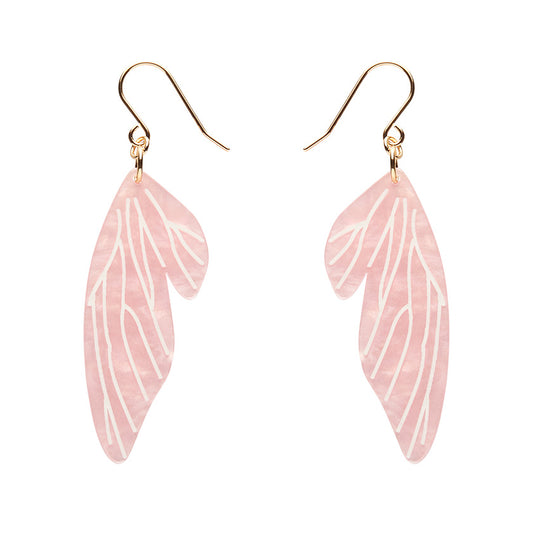 Erstwilder - Fairy Wing Drop Essential Earrings - Pink