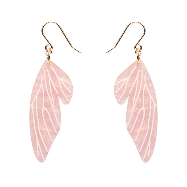 Erstwilder - Fairy Wing Drop Essential Earrings - Pink