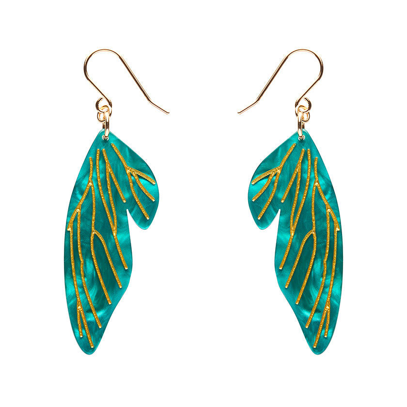 Erstwilder - Fairy Wing Drop Essential Earrings - Mint