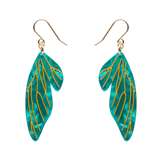 Erstwilder - Fairy Wing Drop Essential Earrings - Mint