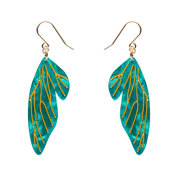 Erstwilder - Fairy Wing Drop Essential Earrings - Mint