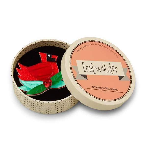 The Christmas Cardinal Brooch - Erstwilder Kitschy Christmas (2017)