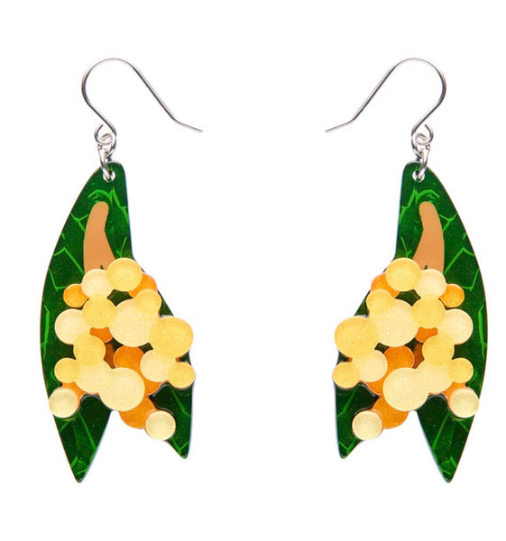 Erstwilder - Golden Wattle Drop Earrings - Australiana (2025)