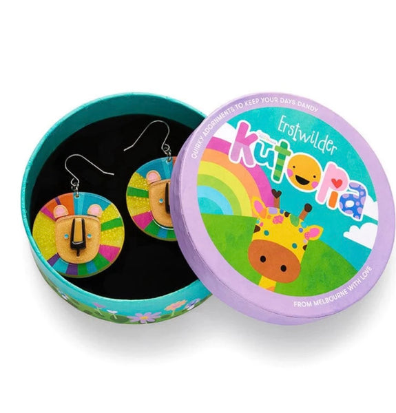Luka the Lion Drop Earrings - Erstwilder x Kasey Rainbow (2023)