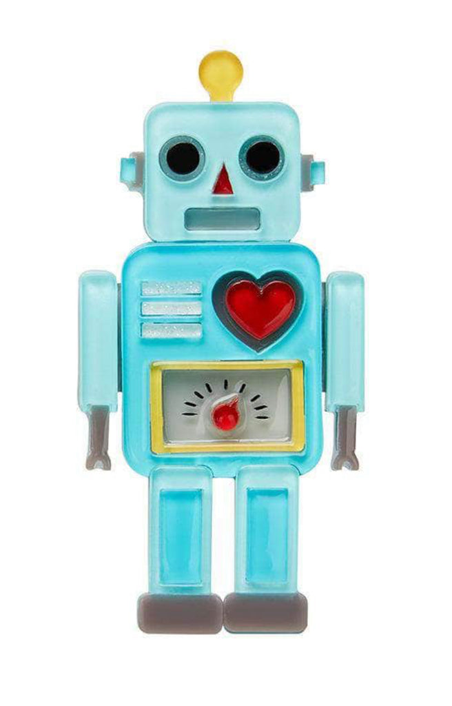 Nuts and Bolts Vintage Robot Brooch (Blue) - Erstwilder Down Memory Lane (2018)