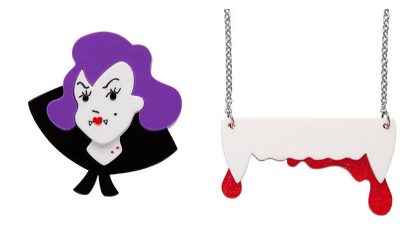 Into The Shadows Brooch &  Vampire’s Kiss Necklace Bundle by Erstwilder Things That Go Bump in the Night (2017)