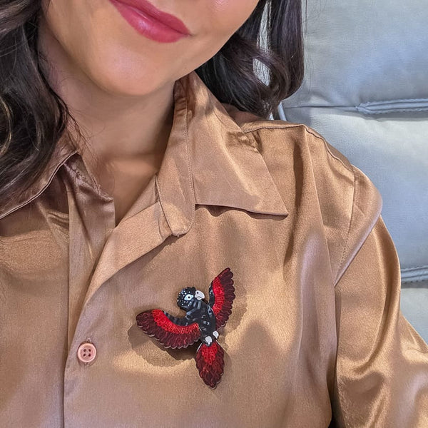Erstwilder Red-Tailed Black Cockatoo Kurri Kurri Marrpu Brooch- Brooke Sutton (2026)