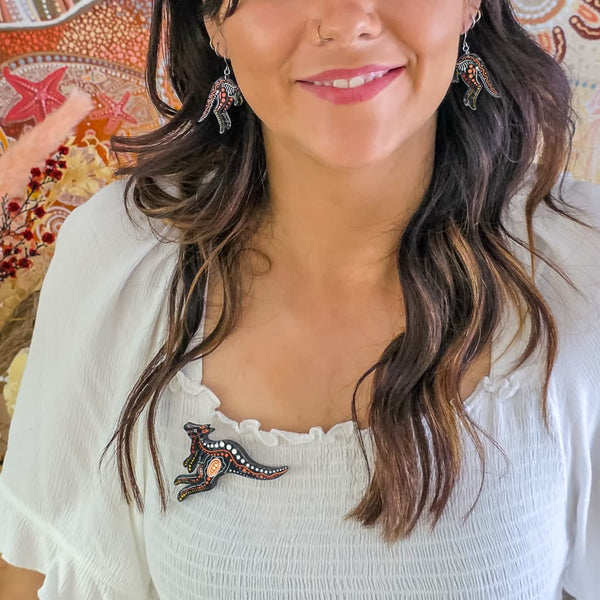 Erstwilder Kangaroo Dreaming Matjumpa Ritjinguthinha Brooch - Brooke Sutton (2026)