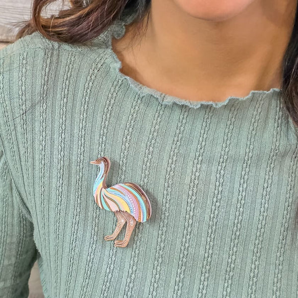 Erstwilder Emu Dreaming Utingat Ritjinguthinha Brooch - Brooke Sutton (2026)