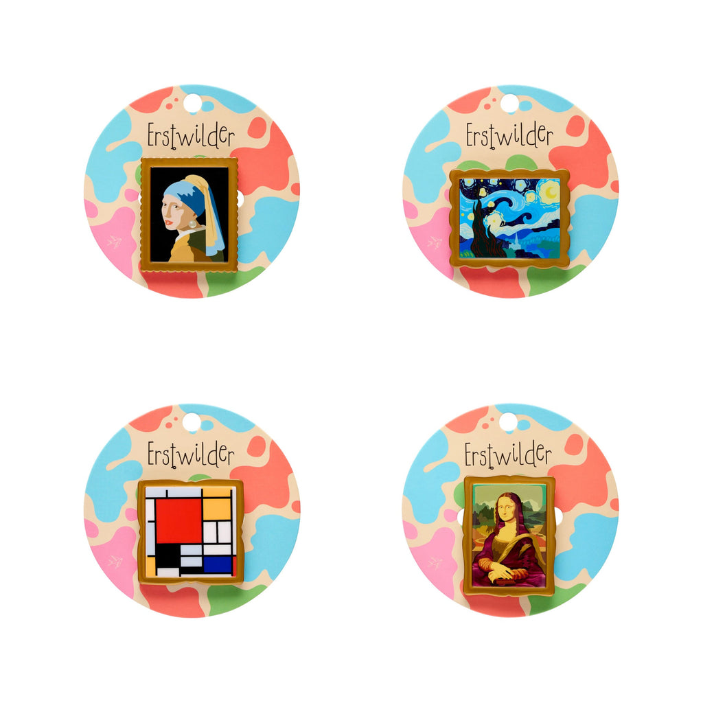 Erstwilder - Vermeer - Van Gogh - Mondrian - Da Vinci Simplified Mini Brooch Set - Arts & Crafts 2 (2026)