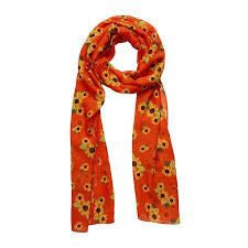 Follow the Sun Large Neck Scarf Orange by Erstwilder