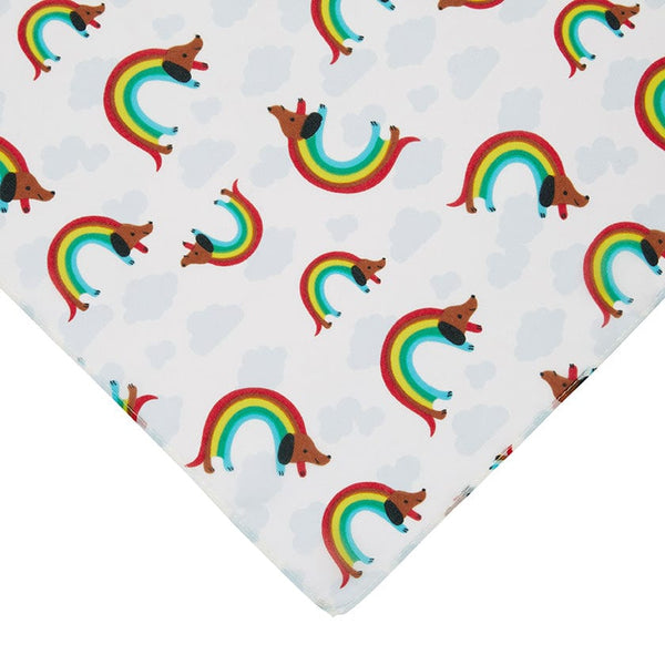 Rainbow Ruff Head Scarf White by Erstwilder