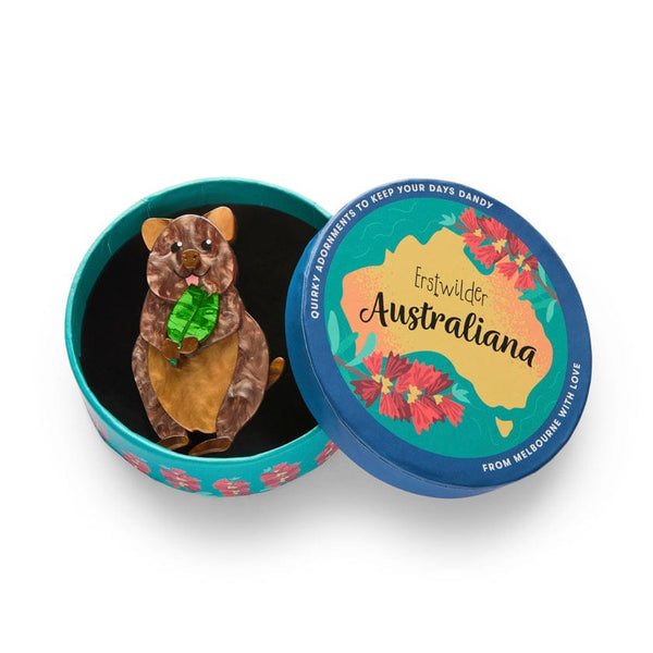 Erstwilder - Quinn the Quokka Brooch - Australiana (2025)