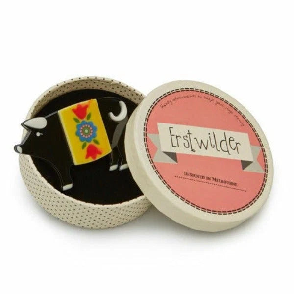 Erstwilder - Paddy the Petulant Pig Brooch - Farm Folk (2013)