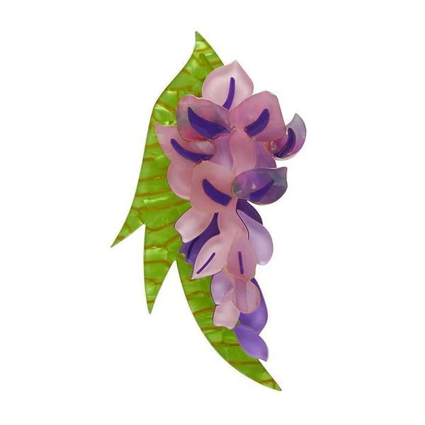Erstwilder - Lovers' Lane Wisteria Brooch - A Floral Affair (2021)