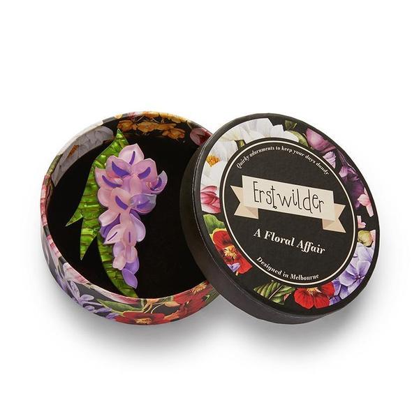 Erstwilder - Lovers' Lane Wisteria Brooch - A Floral Affair (2021)