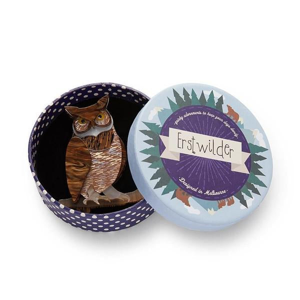 Erstwilder - Gillian the Giving Owl Brooch - Woodlands (2020)