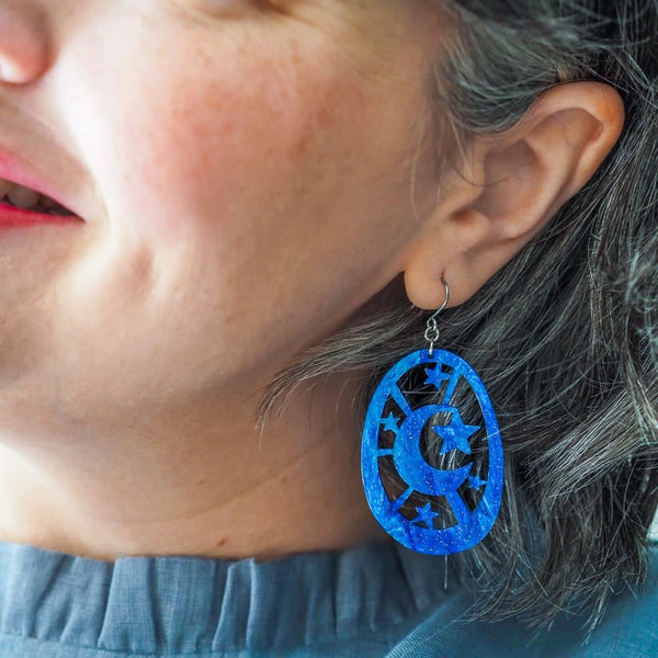Erstwilder - Moonlight Drop Essential Earrings (Navy)
