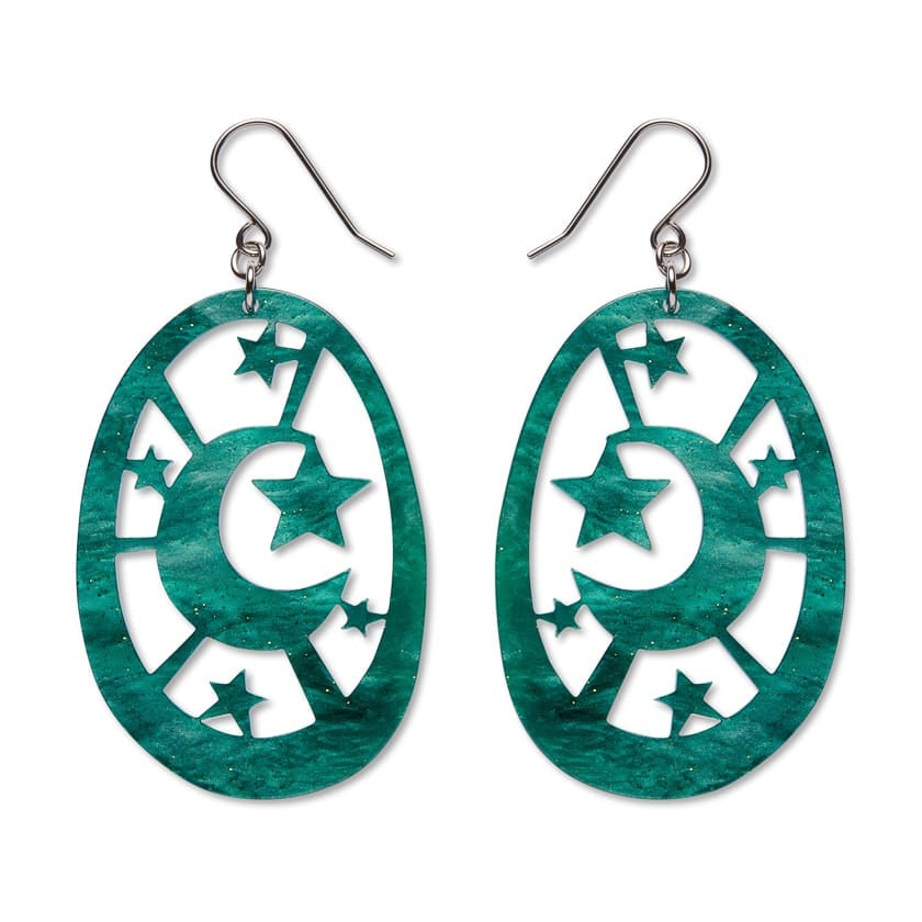 Erstwilder - Moonlight Drop Essential Earrings (Green)