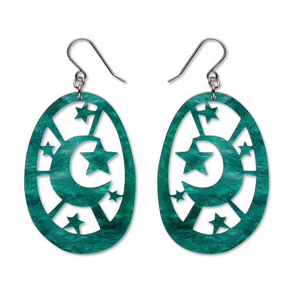 Erstwilder - Moonlight Drop Essential Earrings (Green)