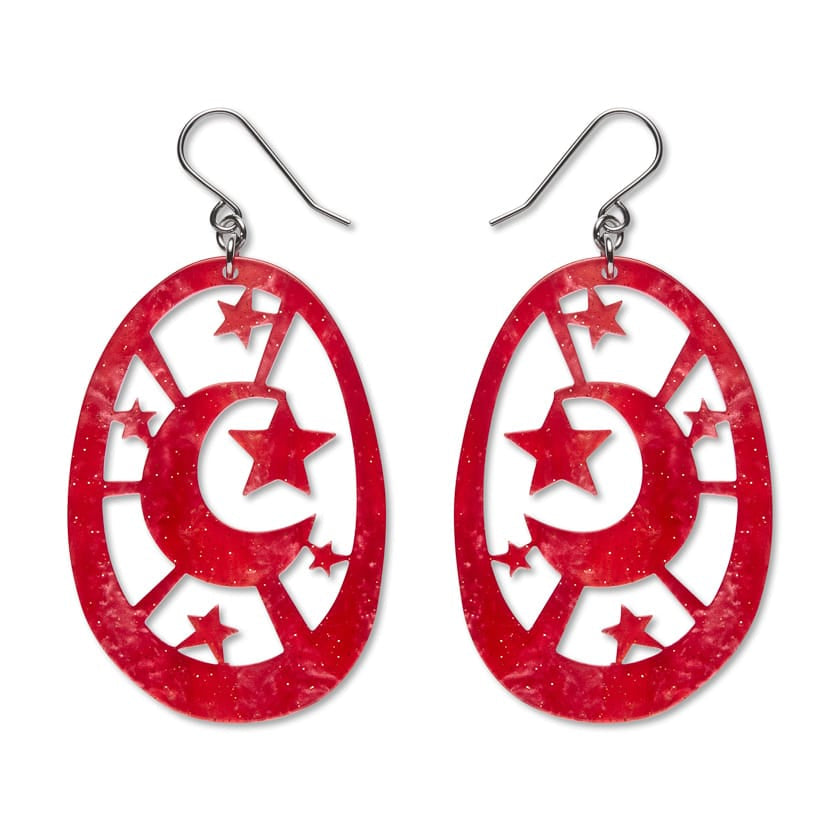 Erstwilder - Moonlight Drop Essential Earrings (Red)