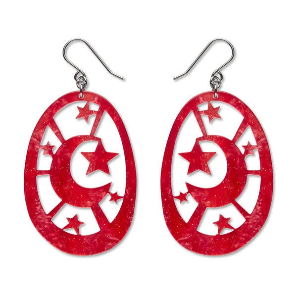 Erstwilder - Moonlight Drop Essential Earrings (Red)