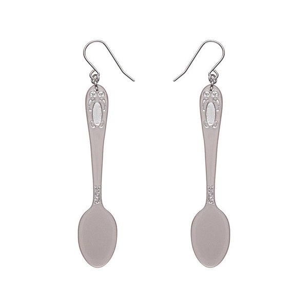 Erstwilder - Spoon, Please! Drop Earrings - Silver  - Katherine Sabbath (2024)