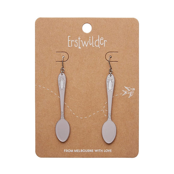 Erstwilder - Spoon, Please! Drop Earrings - Silver  - Katherine Sabbath (2024)