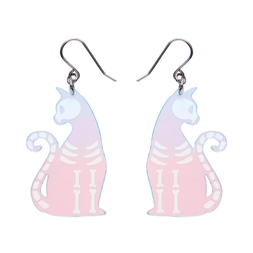 Erstwilder - Bone Kitty Drop Earrings (Iridecent) - Best of Halloween (2024)