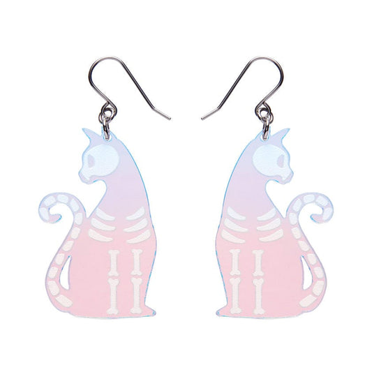 Erstwilder - Bone Kitty Drop Earrings (Iridecent) - Best of Halloween (2024)