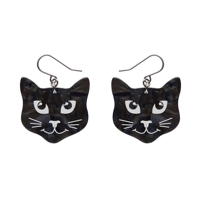 Erstwilder - Black Cat Drop Earrings (Black) - Best of Halloween (2024)