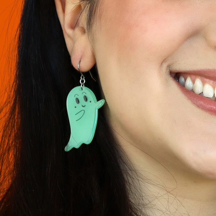 Erstwilder - Ghost Drop Earrings (Glow in the Dark) - Best of Halloween (2024)