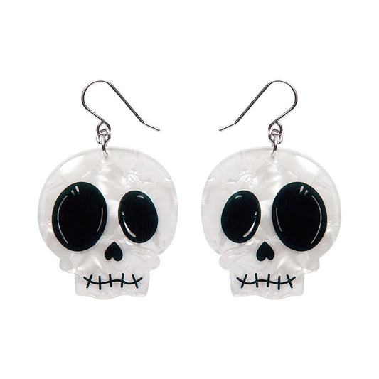 Erstwilder - Skull Drop Earrings (White) - Best of Halloween (2024)