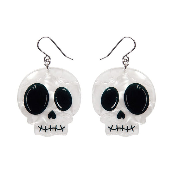 Erstwilder - Skull Drop Earrings - White - Halloween (2024)