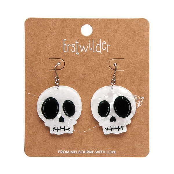 Erstwilder - Skull Drop Earrings (White) - Best of Halloween (2024)