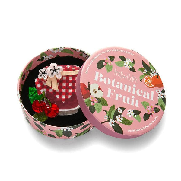 Erstwilder - Black Cherry Bounce Brooch - Botanical Fruit (2023)
