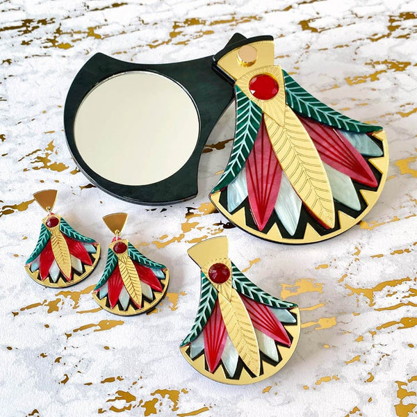 Erstwilder - Gift of the Nile Papyrus  Mirror Compact - Egyptian Revival (2022)