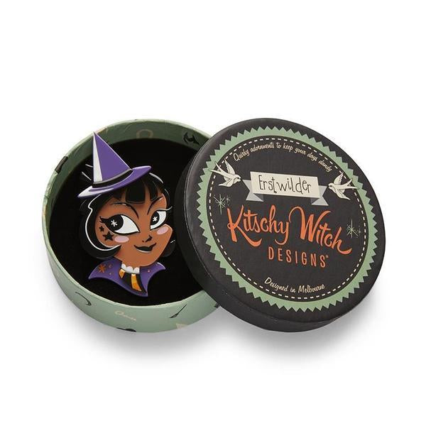 Erstwilder - Which Witch Brooch (Dark) - Kitschy Witch Designs (2020)
