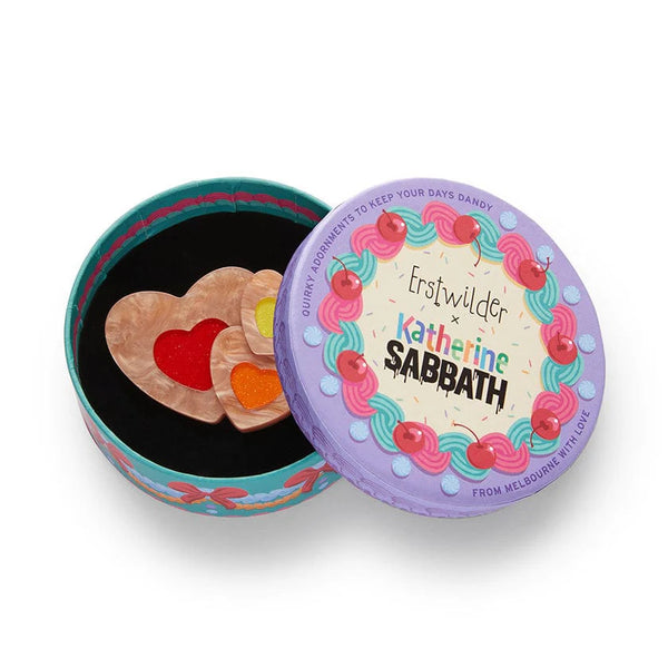 Erstwilder - Lolly Heart Cookies Brooch - Katherine Sabbath (2024)