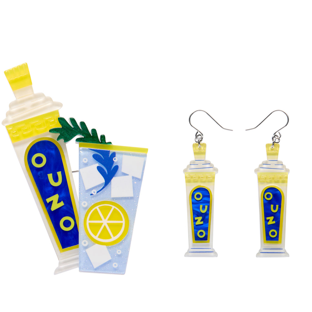 Erstwilder - Opa! Ouzo Brooch + Opa! Ouzo Drop Earrings Set- A Greek Odyssey (2026)