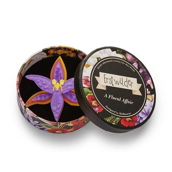 Erstwilder - Queen of Sheeba Orchid Brooch - A Floral Affair (2021)