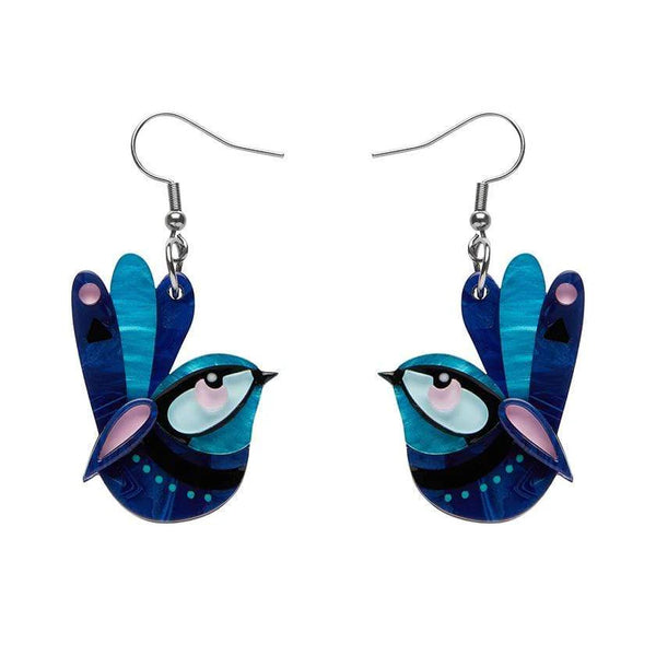 Erstwilder - The Splendid Fairy Wren Drop Earrings  - Pete Cromer III (2021)