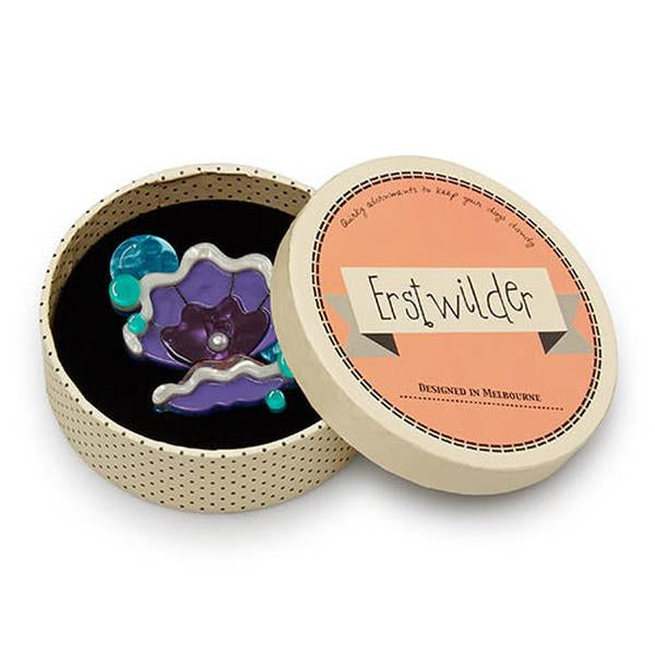 Erstwilder - Treasure Within Seashell Brooch (Purple) - Fan Favorites (2017)