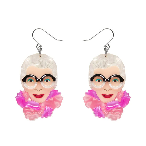 Pretty in Pom Poms Iris Drop Earrings (Pink) | Iris Apfel Jewelry by Erstwilder (2023)