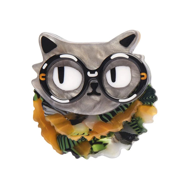 Feathered and Framed Mini Brooch |  Iris Apfel Jewelry by Erstwilder (2023)