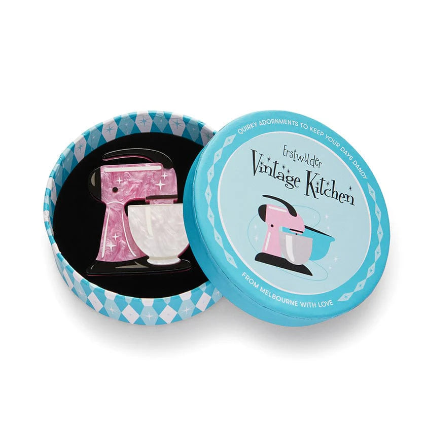 Erstwilder - Spin Me Right Round Brooch (Pink) - Vintage Kitchen (2022)