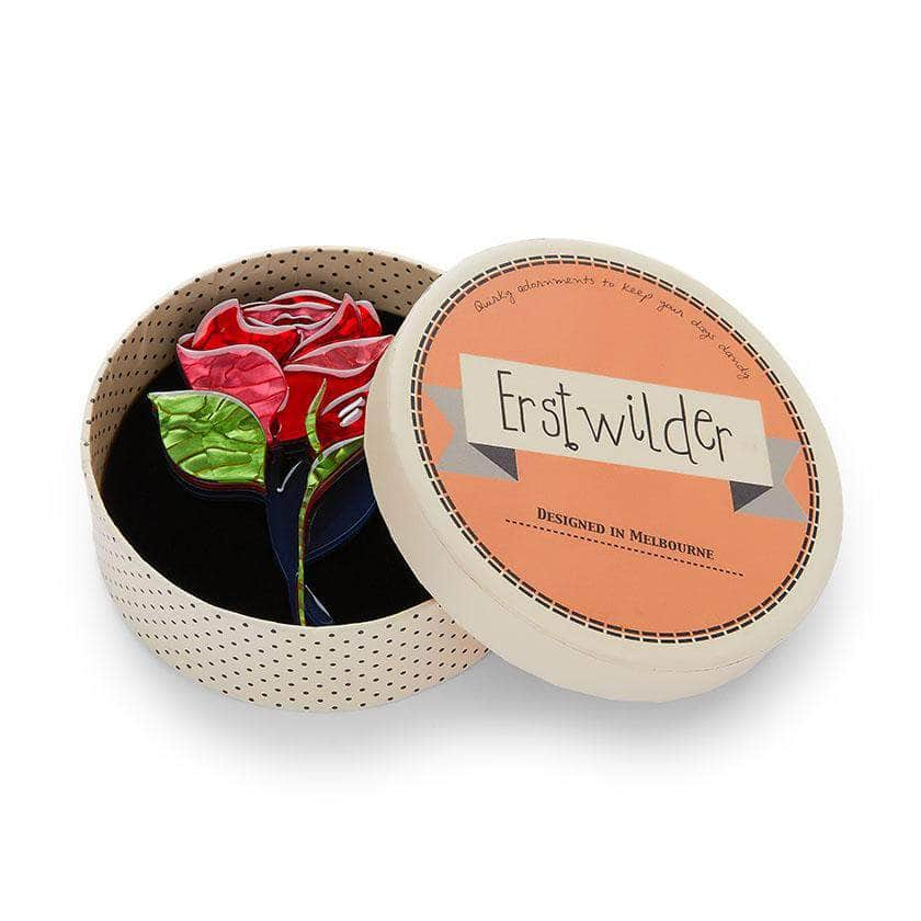 Erstwilder - Budding Romance Rose Brooch - (Red) - In Full Bloom (2019)