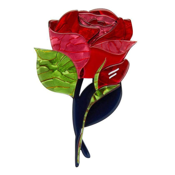 Erstwilder - Budding Romance Rose Brooch (Red) - In Full Bloom (2019)